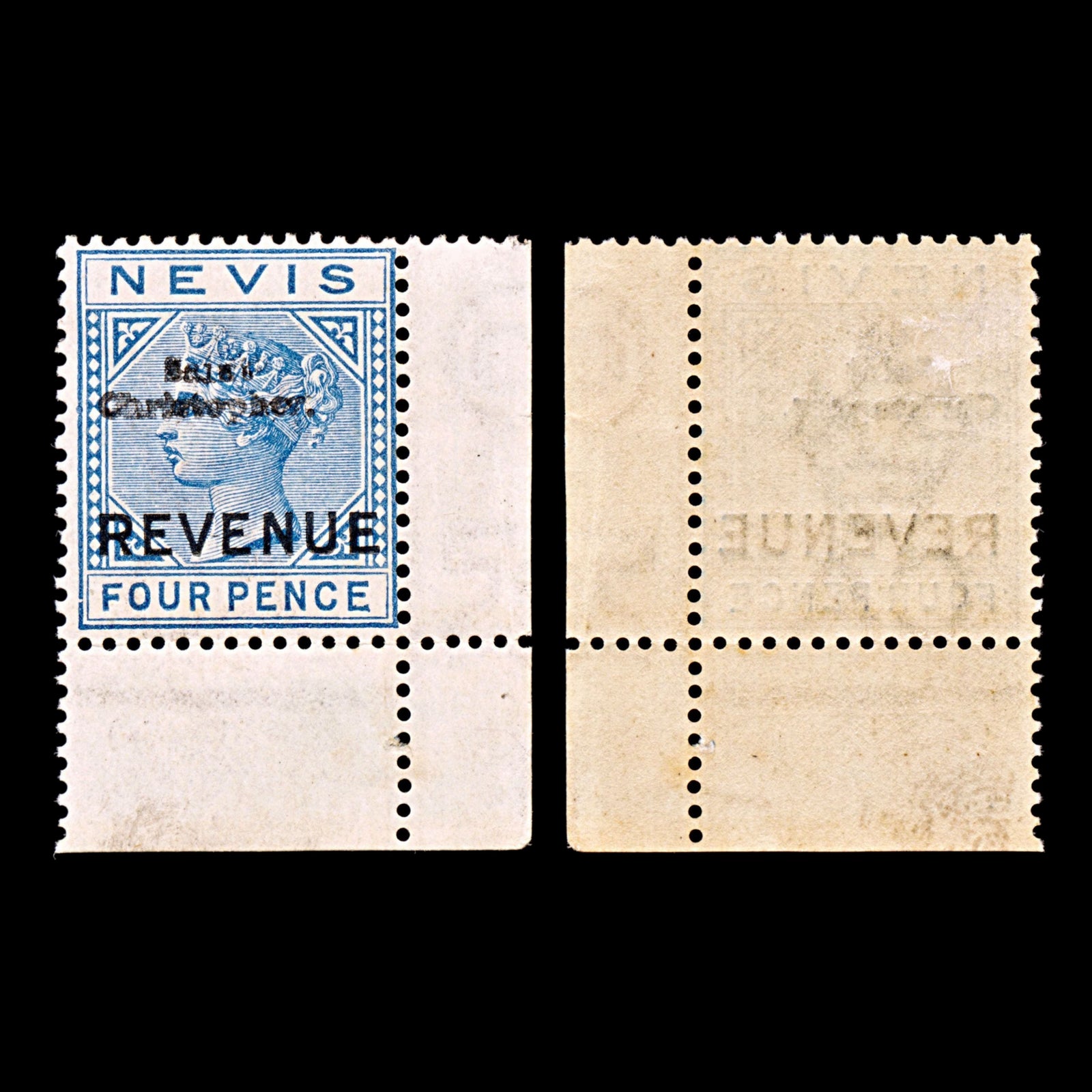 5282 St Christopher 4d Blue Revenue. 1883. MLH