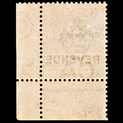5282 St Christopher 4d Blue Revenue. 1883. MLH, view 4