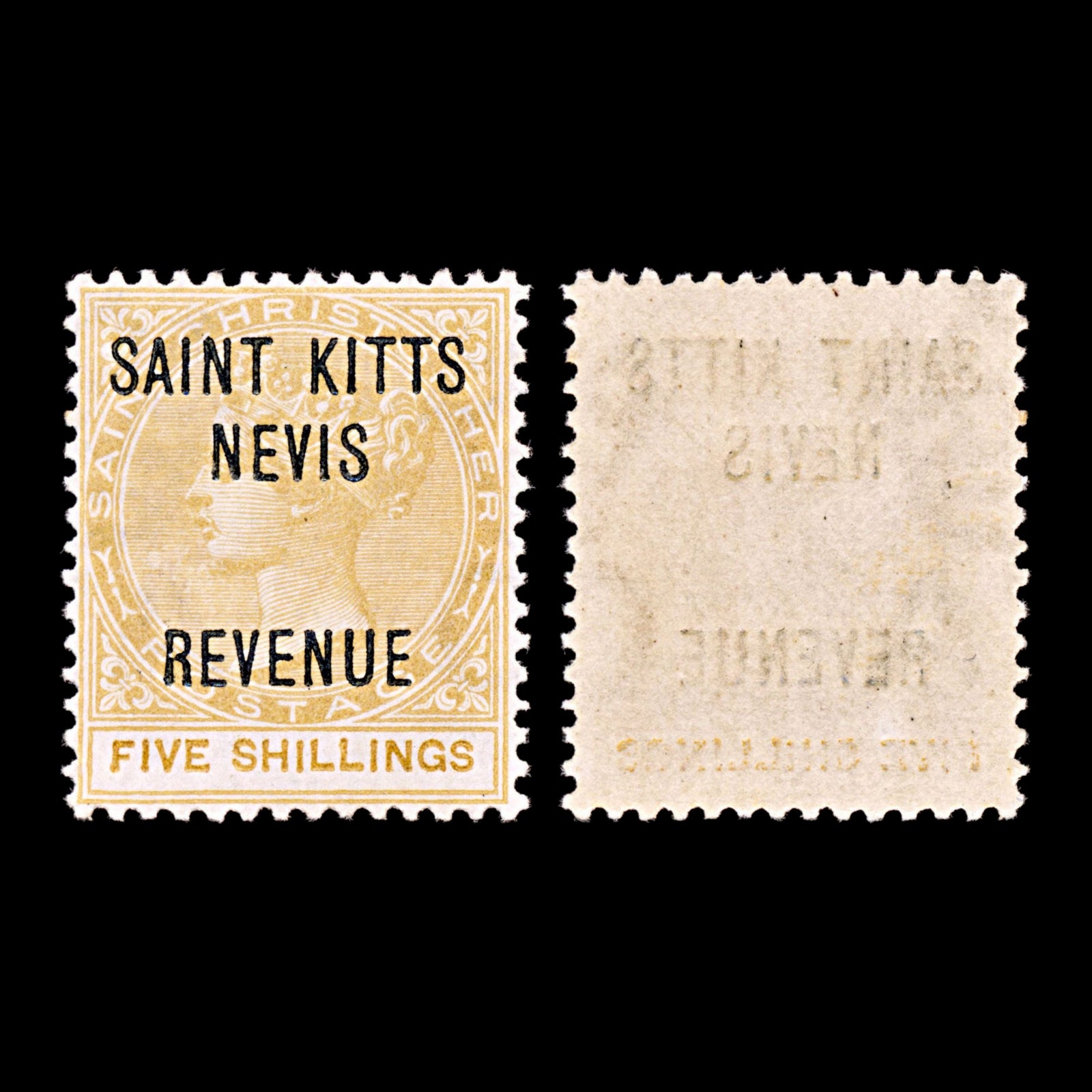 5283 St Christopher 5s Yellow. 1883. MNH
