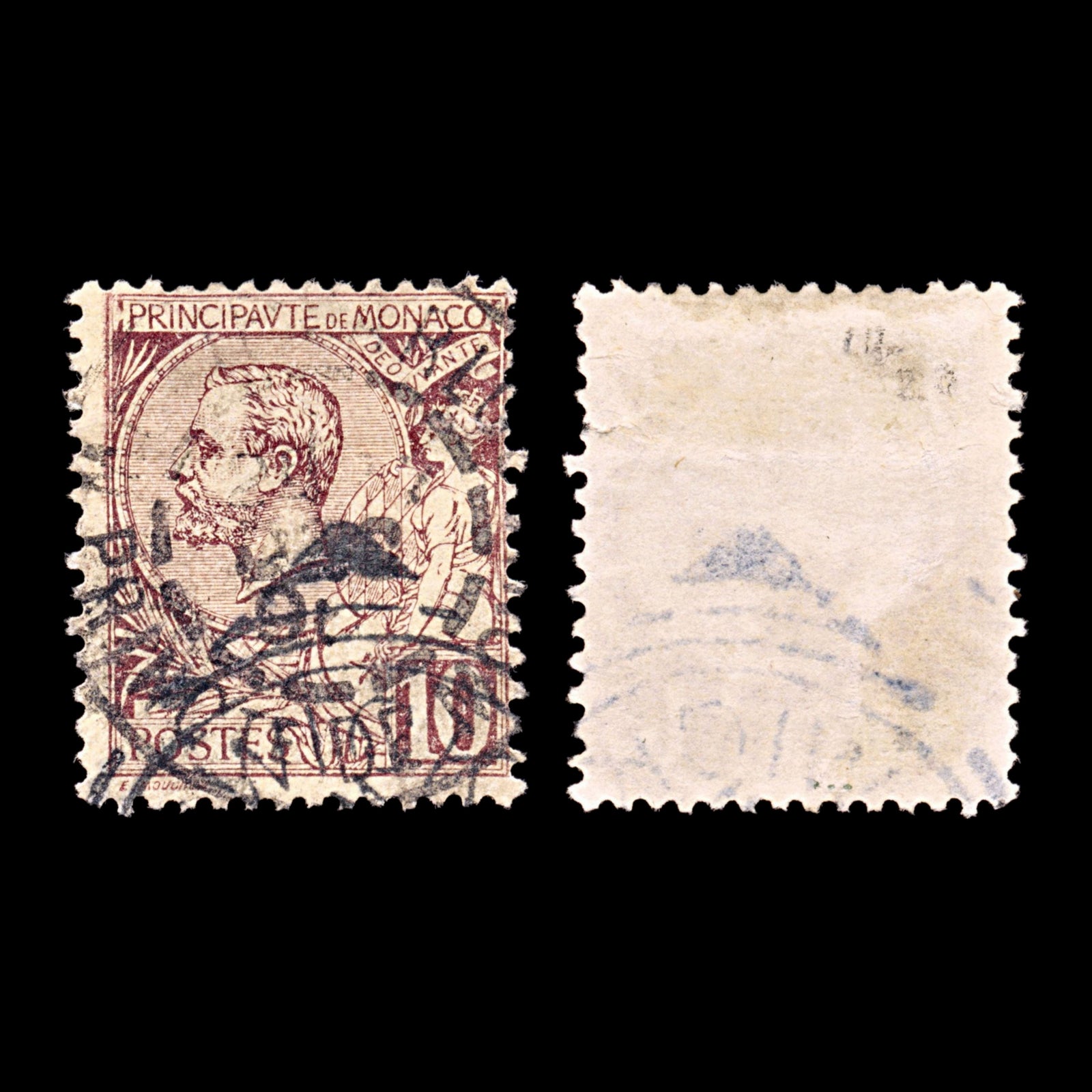 5410 Monaco SG14 10c Brown on Yellow. 1891. Sc#15 Mi14 Used. C£20