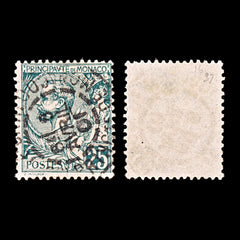 5413 Monaco SG16 25c Dark Green. 1891. Sc#20 Mi16 Used. C£37, view 2