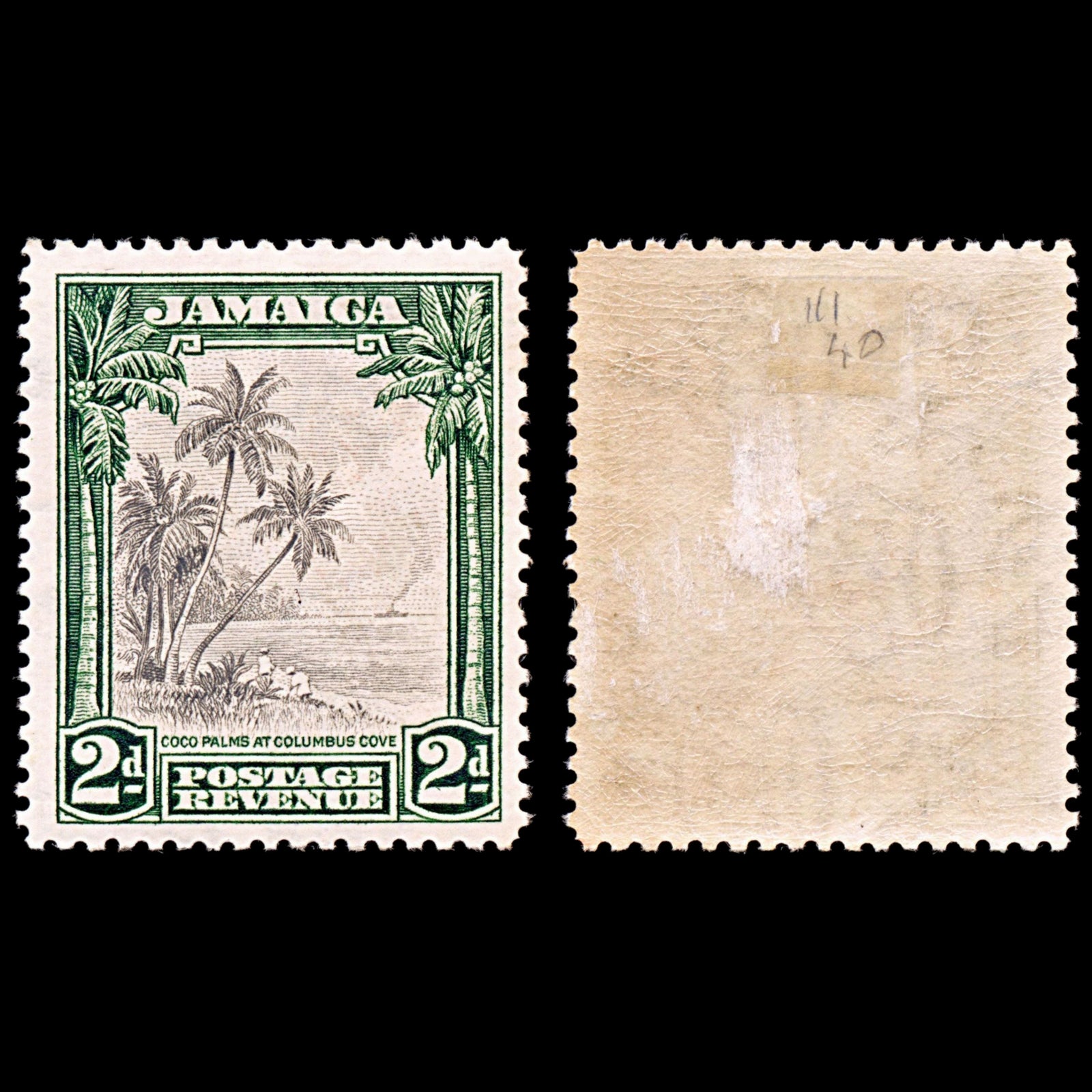 5567 Jamaica SG111 2d Green & Black 1932. Sc#106 Mi108 Mint MH. C£40