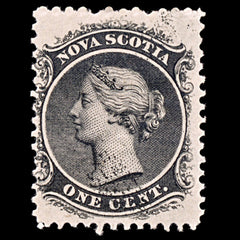 5592 Nova Scotia SG9 1c Black. Re-Entry? 1860. Sc#8 Mi5ax Mint MH, view 2