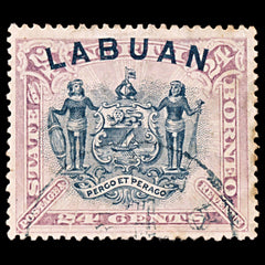 5609 Labuan SG73a 24c Mauve & Blue. P14 1894. Sc#57c Used. C£65, view 2