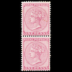 5731 Natal SG66 1d Rose. Vert. Pair 1874. Sc#51 Mi28 MNH Mint. C£140, view 3