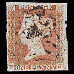5757 GB SG8 1d Red. Plate 23. TJ. Worn Plate.  1841. Sc#3 Mi3Ib 4 Margins. C£65, view 3