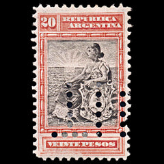 5785 Argentina SG241 20p Carmine & Black 1899. Sc#142 Mi119 MM Mint. C£20, view 3