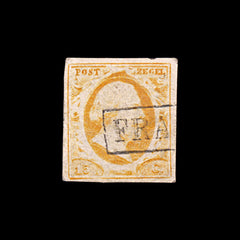 5834 Netherlands SG3b 15c Orange-Yellow 1852. Sc#3b Mi3a Used. C£190, view 3