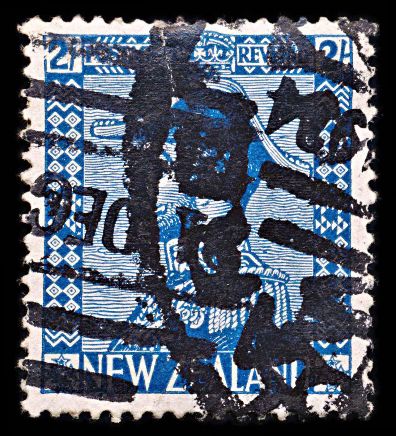 5912 New Zealand SG466 2s Deep Blue 1926. Sc#182a Mi172 Used. C£70