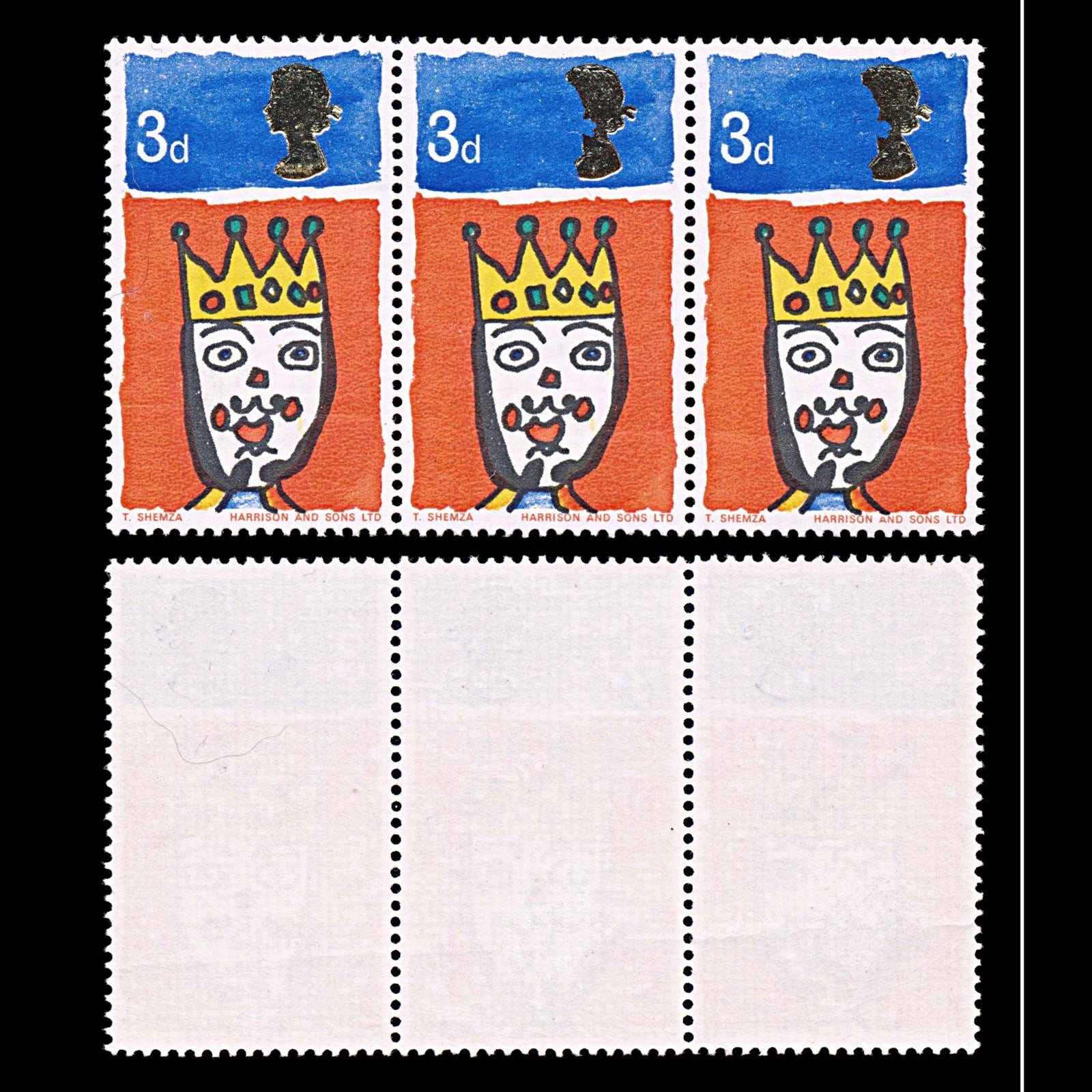 5921 GB SG713 3d Christmas. Double Head, 1 Albino 1966. Sc#478 Mi442x MNH Mint. C£1300