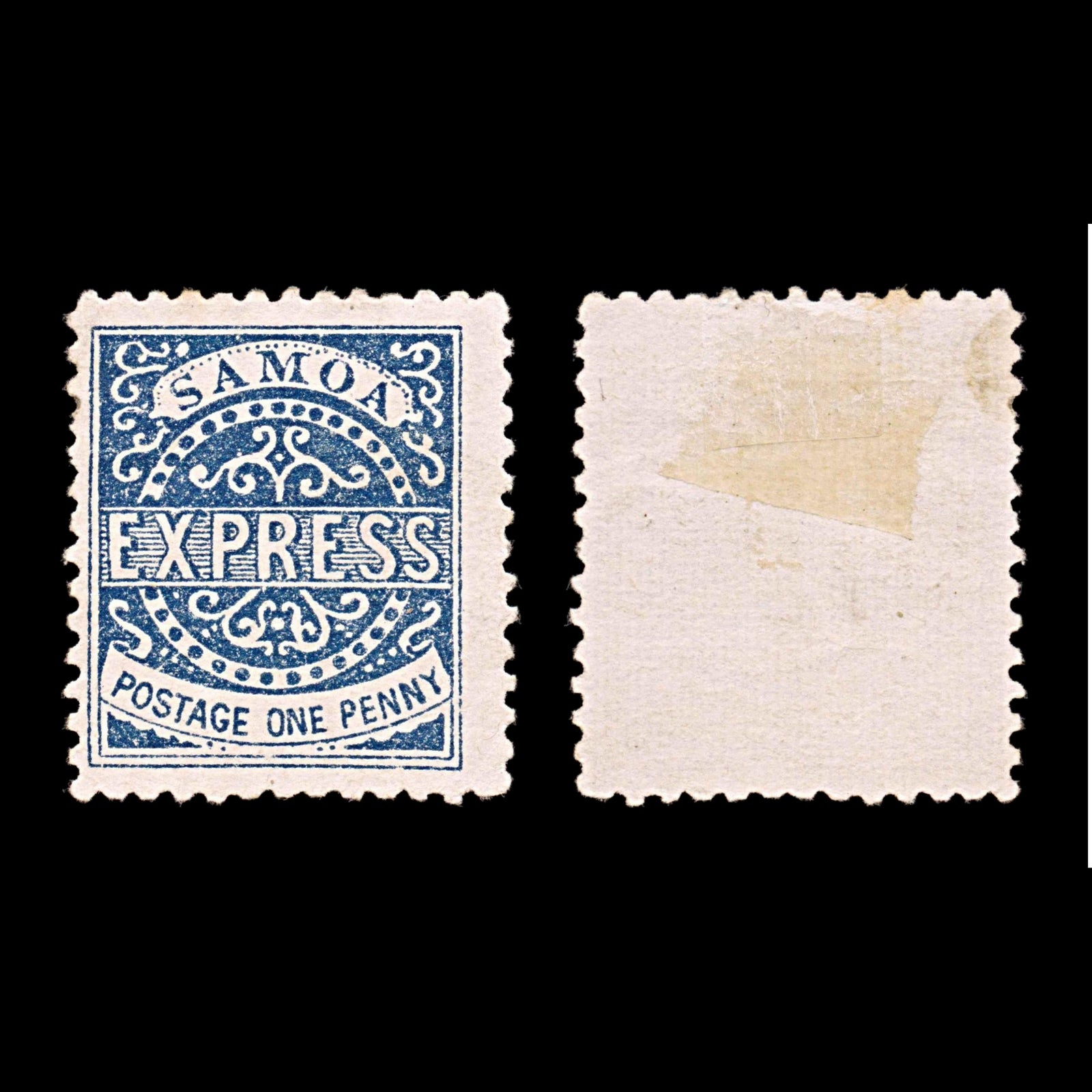 5941 Samoa SG15 1d Blue. Forgery #1 1877. Sc#1 Mi1IIIa MH Mint