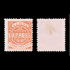 5949 Samoa SG11 3d Vermilion. Likely Forgery 1877. Sc#3d Mi2IIIb MNG. C£70, view 1