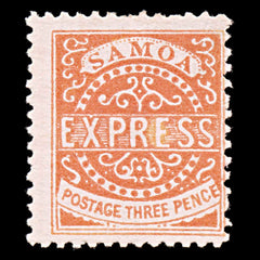 5949 Samoa SG11 3d Vermilion. Likely Forgery 1877. Sc#3d Mi2IIIb MNG. C£70, view 3