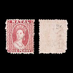 5965 Natal SG22x 1d Red. Watermark Reversed 1863. Sc#15 Used. C£45, view 2