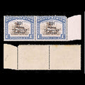 5979 British KUT SG154 70s on 1s Blue & Brown. Bilingual Pair 1942. Sc#89 Mi78-79 MNH Mint. C£18
