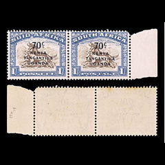 5979 British KUT SG154 70s on 1s Blue & Brown. Bilingual Pair 1942. Sc#89 Mi78-79 MNH Mint. C£18, view 1
