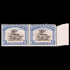 5979 British KUT SG154 70s on 1s Blue & Brown. Bilingual Pair 1942. Sc#89 Mi78-79 MNH Mint. C£18, view 3