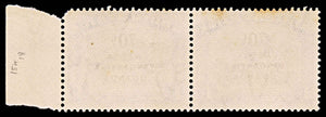 5979 British KUT SG154 70s on 1s Blue & Brown. Bilingual Pair 1942. Sc#89 Mi78-79 MNH Mint. C£18