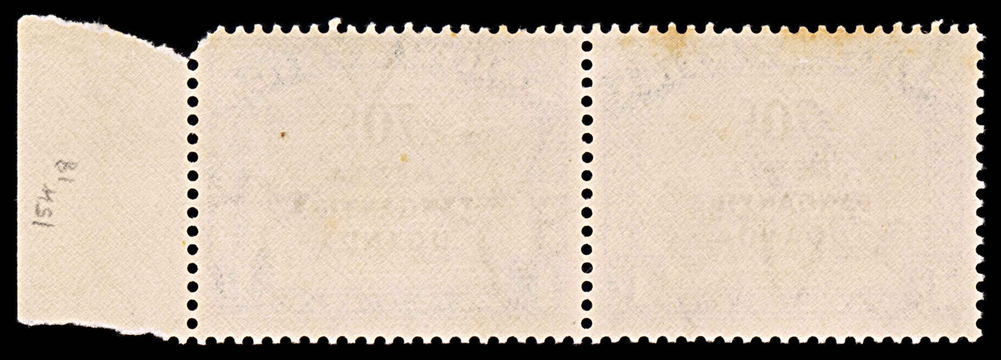 5979 British KUT SG154 70s on 1s Blue & Brown. Bilingual Pair 1942. Sc#89 Mi78-79 MNH Mint. C£18