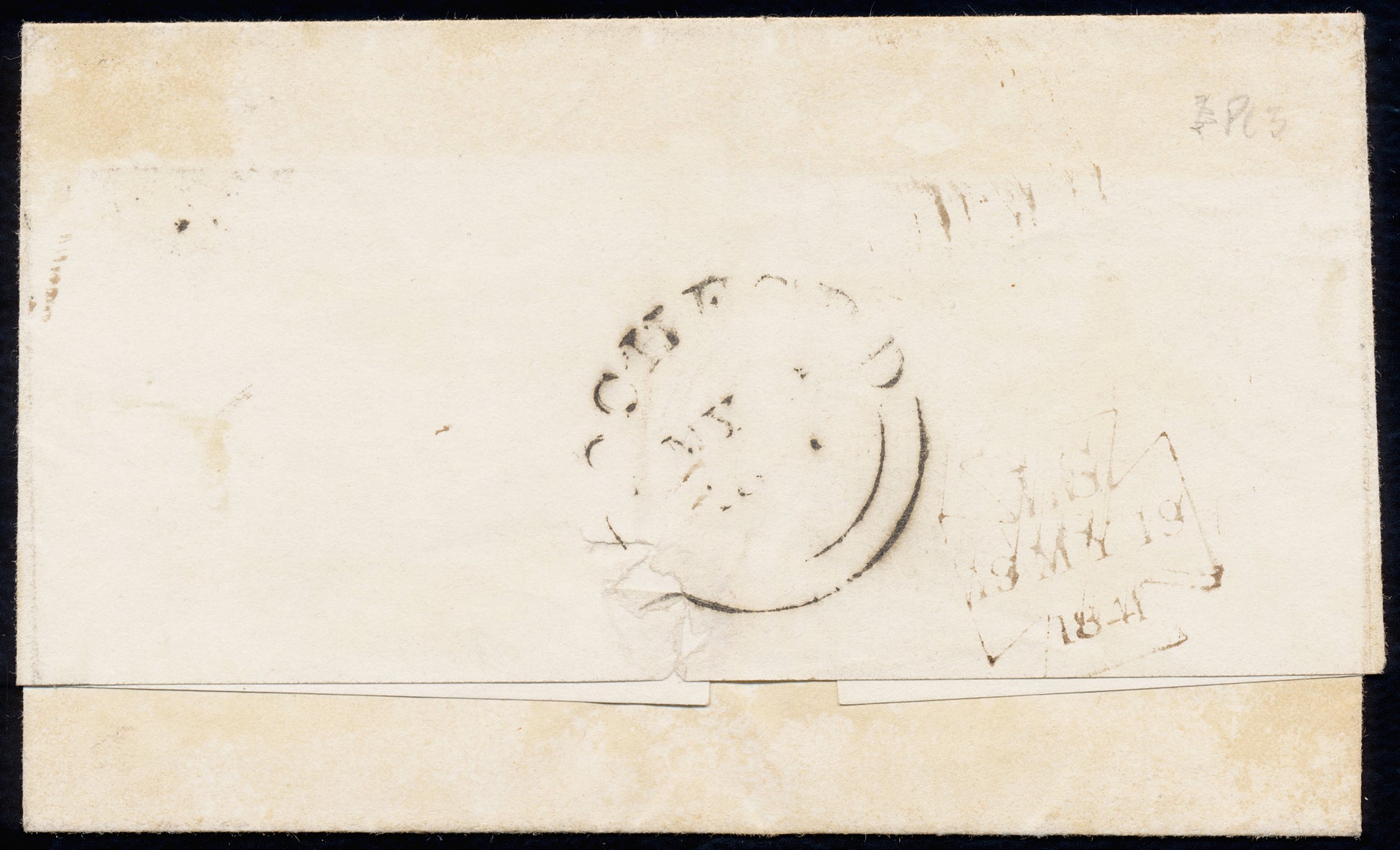 5980 GB SG1 1d Black Plate 11 "QH" on Cover 1840. Sc#1 Mi1 4 Margins. C£16000