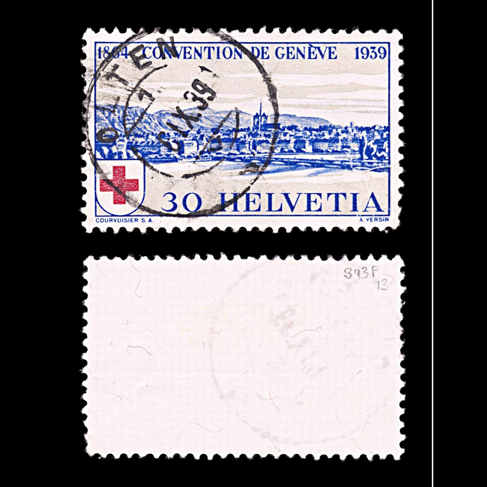 5983 Switzerland SG400 30c Blue & Buff 1939. Sc#269 Mi358 Used. C£5