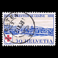 5983 Switzerland SG400 30c Blue & Buff 1939. Sc#269 Mi358 Used. C£5, view 3