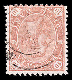 6006 Romania 10 Ban Red 1891. Sc#104 Mi86 Used