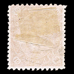 6006 Romania 10 Ban Red 1891. Sc#104 Mi86 Used, view 4