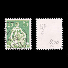 6018 Switzerland SG235a 35c Yellow & Green 1933. Sc#135a Mi105z Used. C£20, view 1