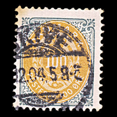 6023 Denmark 100 ore Grey & Yellow 1903. Sc#52b Mi31IZB Used. C£10, view 3