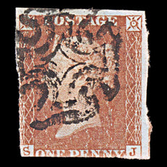 6034 GB SG8 1d Red. Plate 35. SJ. Re-Entry 1841. Sc#3 Mi3Ib 2/3 Margins. C£175, view 3