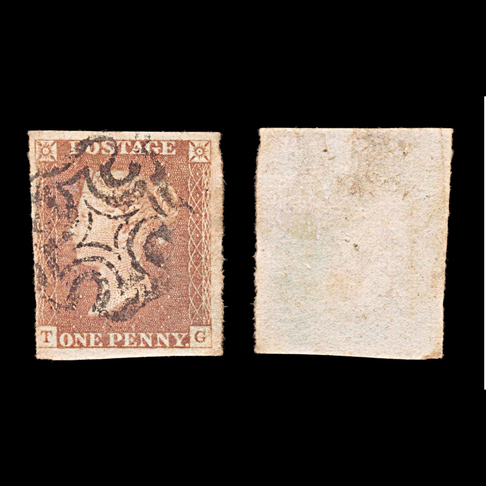 6037 GB SG8 1d Red. Plate 28. TG Re-Entry. BS17e 1841. Sc#3 Mi3Ib 3 Margins. C£275