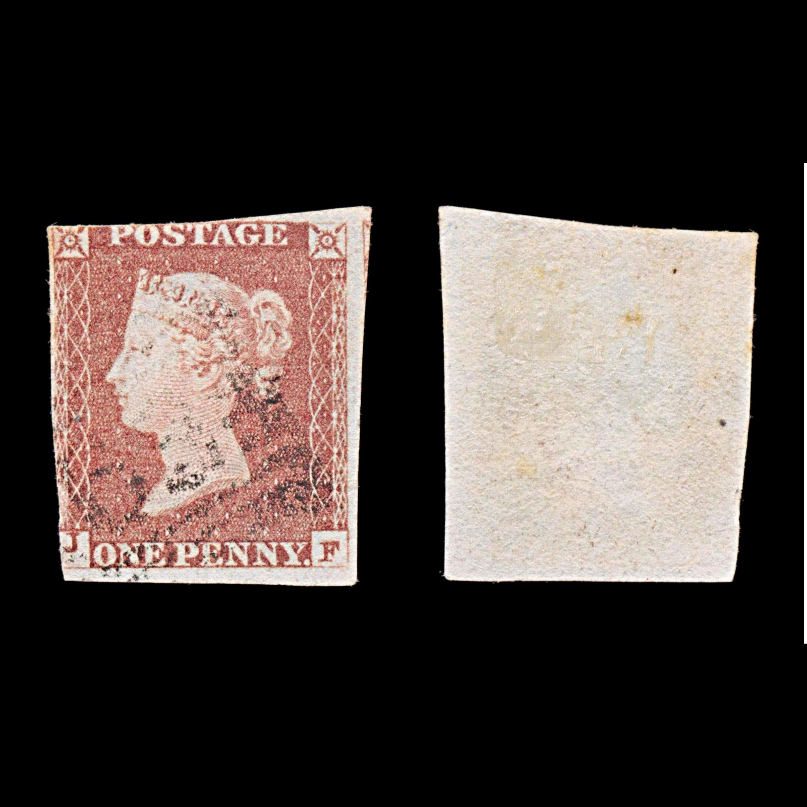6050 GB SG8 1d Red. Plate 79. JF. BS68 1841. Sc#3 Mi3Ib 2 Margins. C£35