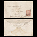 6071 GB Scarce "Turned Cover" with 1d C10 on a prepaid cover Used