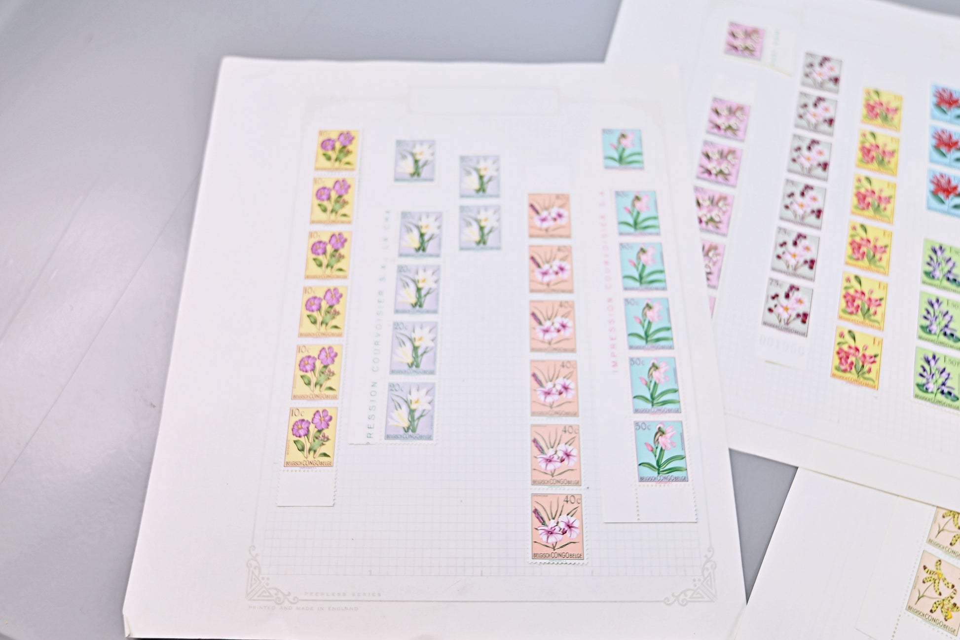 6098 Belgian Congo SG296/317 Set of 22 in Strips 1952. Sc#263/284 Mi295/316 MNH/MH. C£269