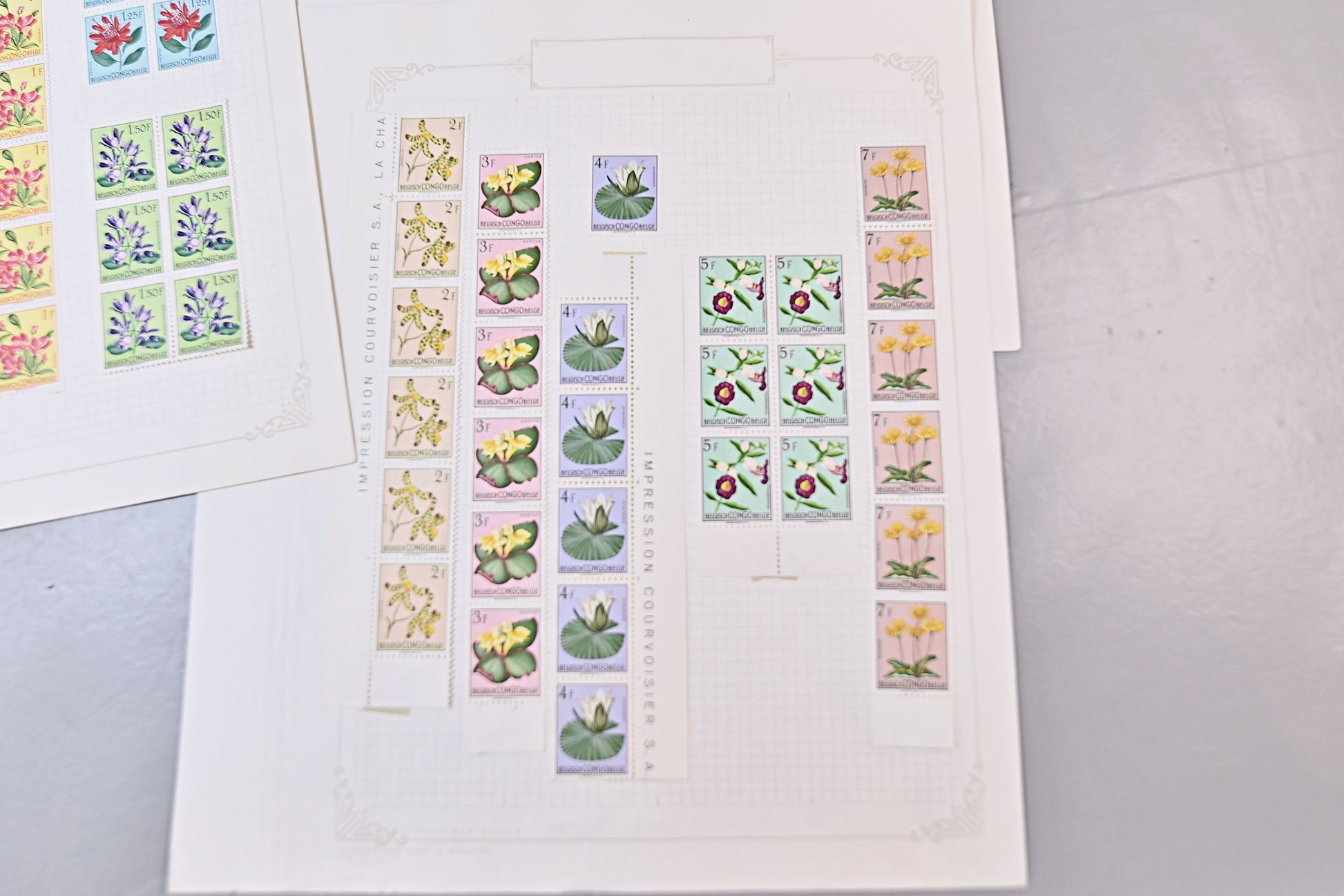 6098 Belgian Congo SG296/317 Set of 22 in Strips 1952. Sc#263/284 Mi295/316 MNH/MH. C£269