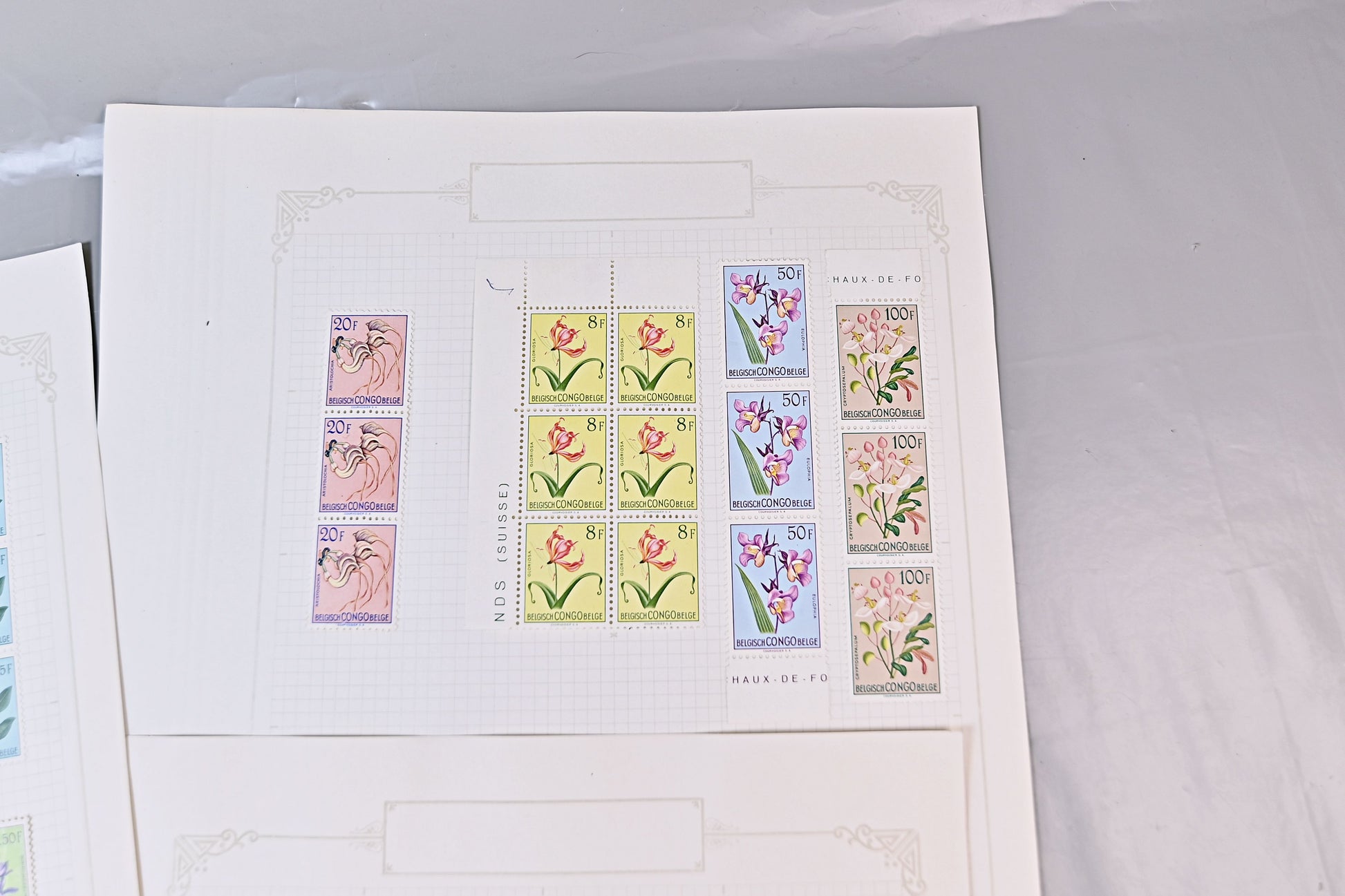 6098 Belgian Congo SG296/317 Set of 22 in Strips 1952. Sc#263/284 Mi295/316 MNH/MH. C£269