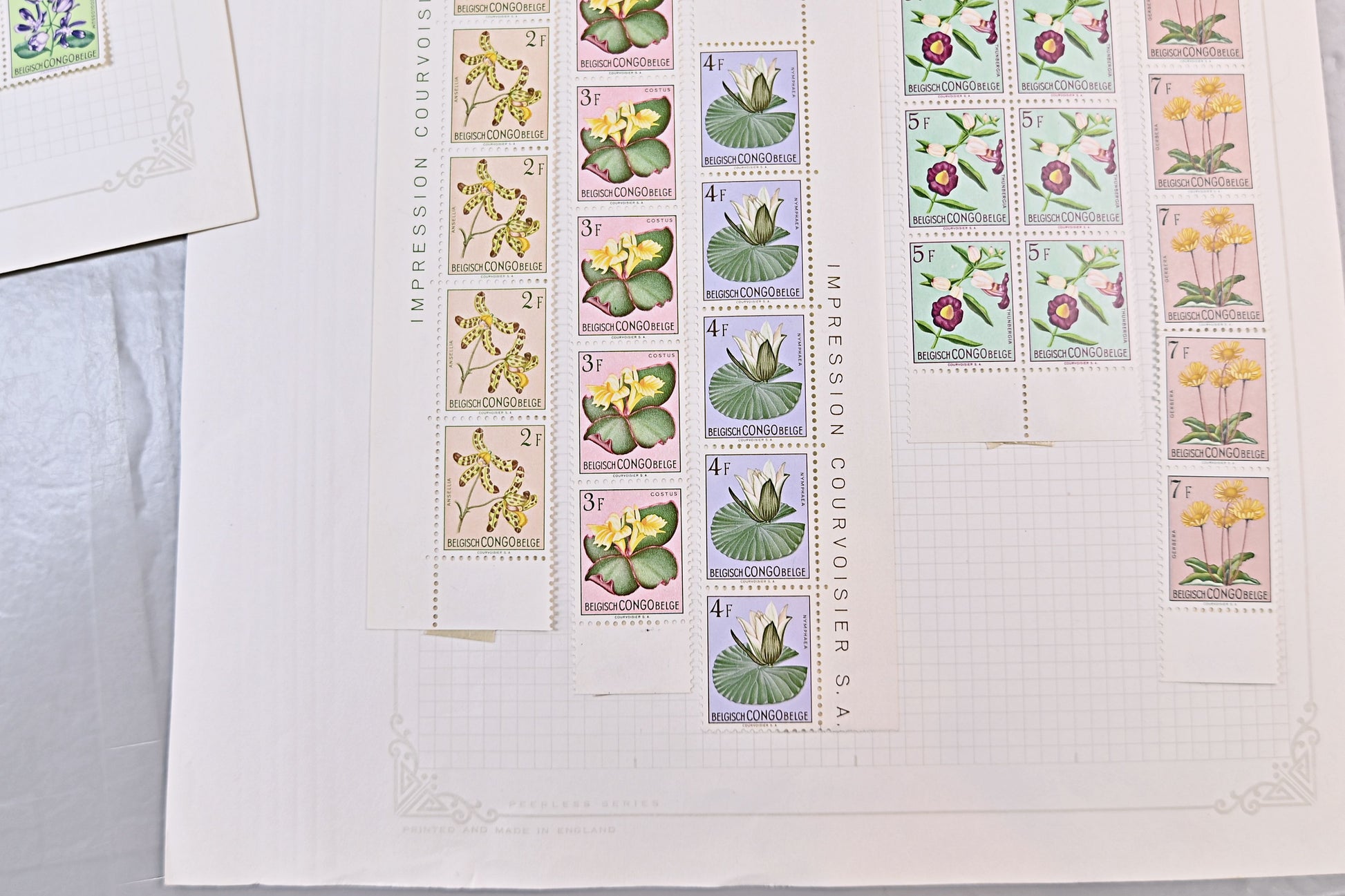 6098 Belgian Congo SG296/317 Set of 22 in Strips 1952. Sc#263/284 Mi295/316 MNH/MH. C£269