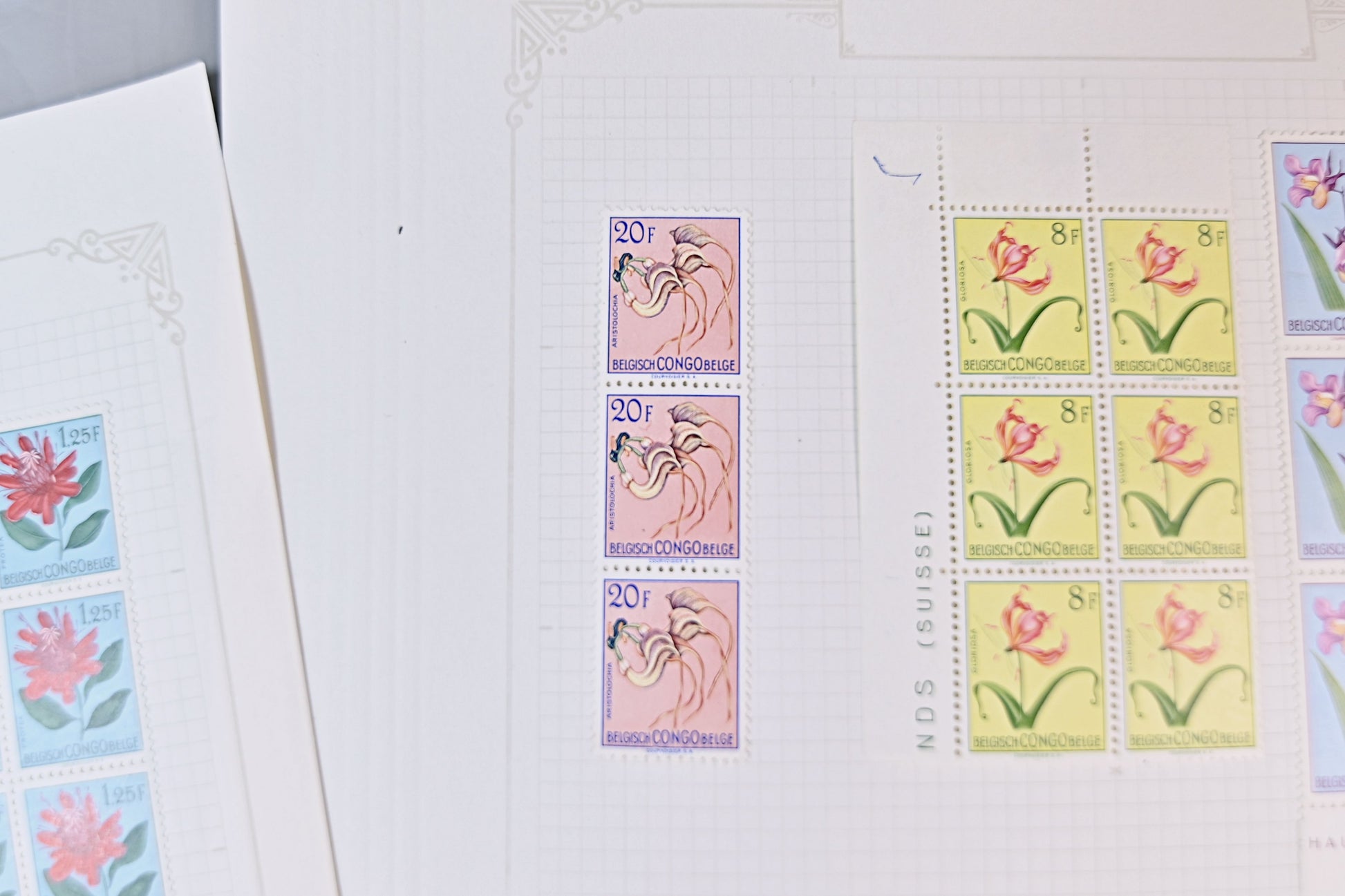 6098 Belgian Congo SG296/317 Set of 22 in Strips 1952. Sc#263/284 Mi295/316 MNH/MH. C£269