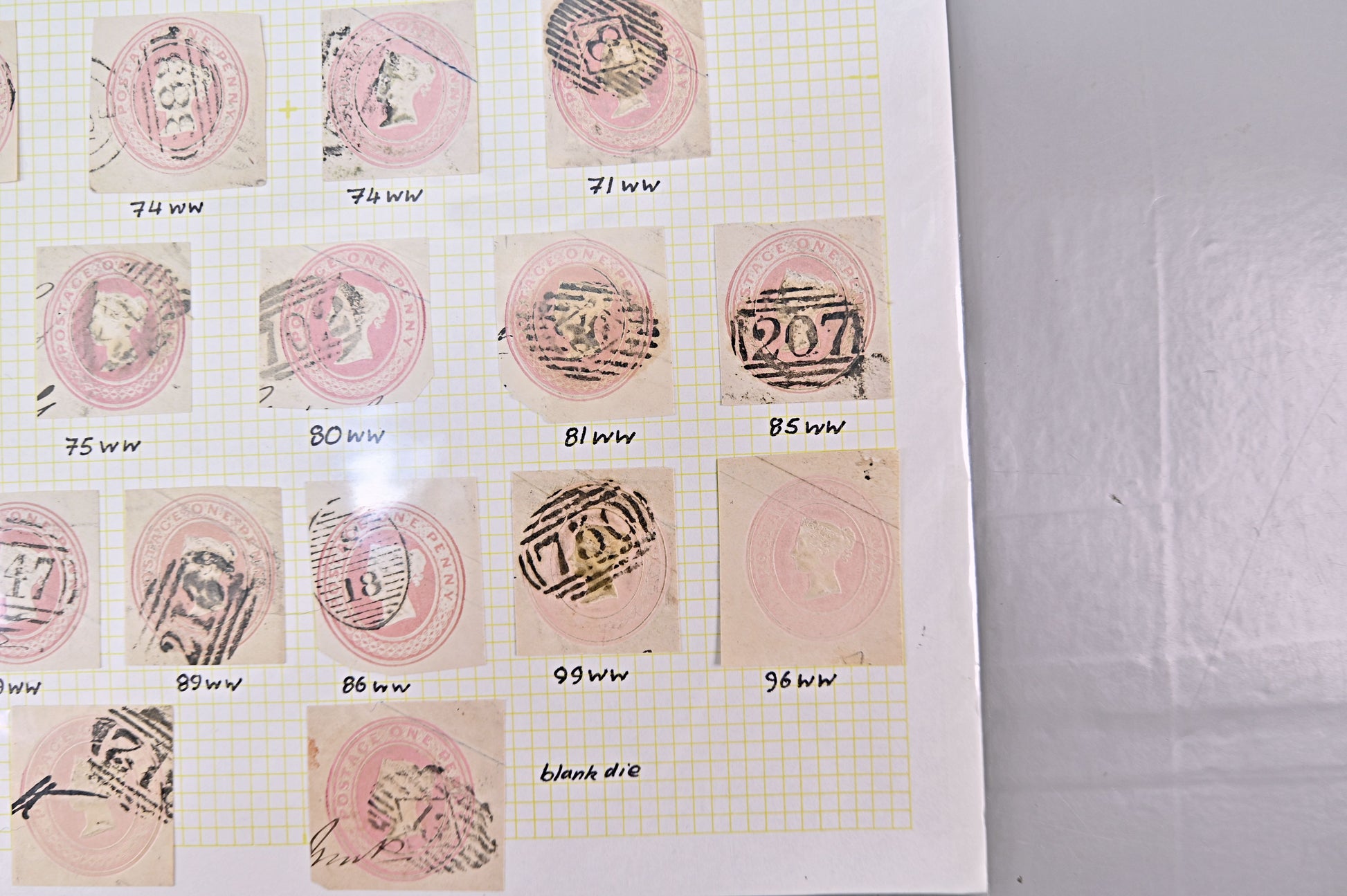 6138 GB "Penny Pink" Postal Cutouts. Die 1 14ww-9ww. Better Seen