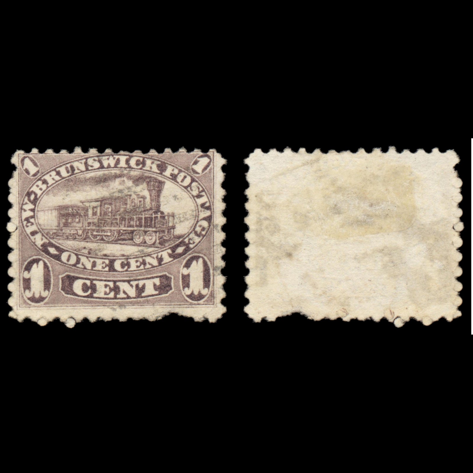 6177 New Brunswick SG7 1c Brown Violet 1860. Sc#6a Mi4b Used. C£60