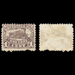 6177 New Brunswick SG7 1c Brown Violet 1860. Sc#6a Mi4b Used. C£60, view 2