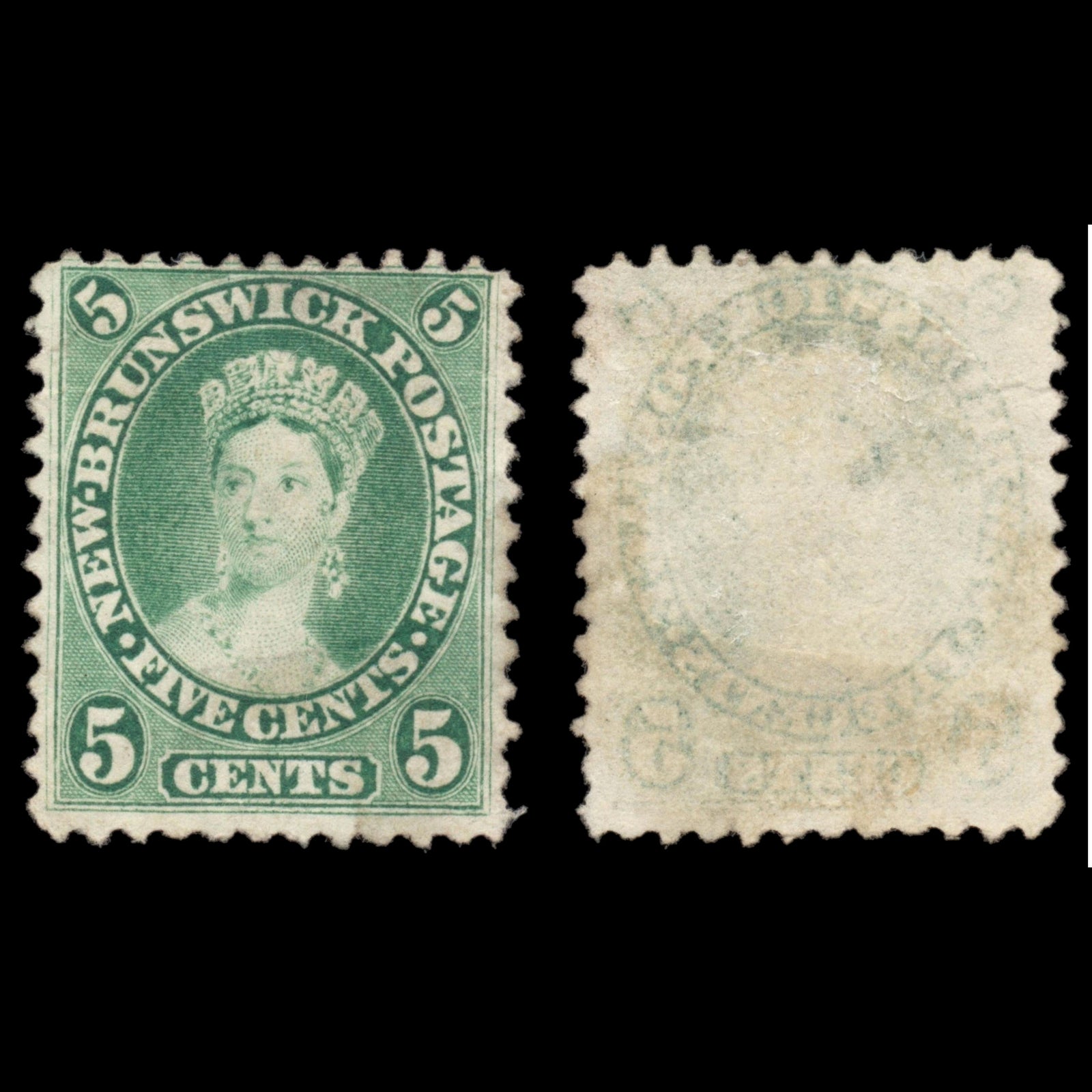 6181 New Brunswick SG16 5c Green 1863. Sc#8a Mi6b Mint MNG. C£29