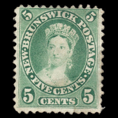 6181 New Brunswick SG16 5c Green 1863. Sc#8a Mi6b Mint MNG. C£29, view 3