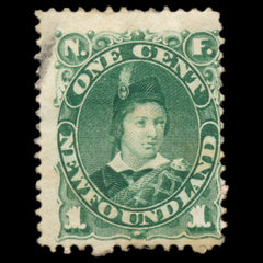 6190 Newfoundland SG63a 1c Green 1898. Sc#45 Mi36a Used. C£28, view 3