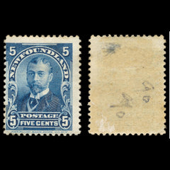 6192 Newfoundland SG90 5c Blue 1899. Sc#85 Mi66 Mint MH. C£50, view 1