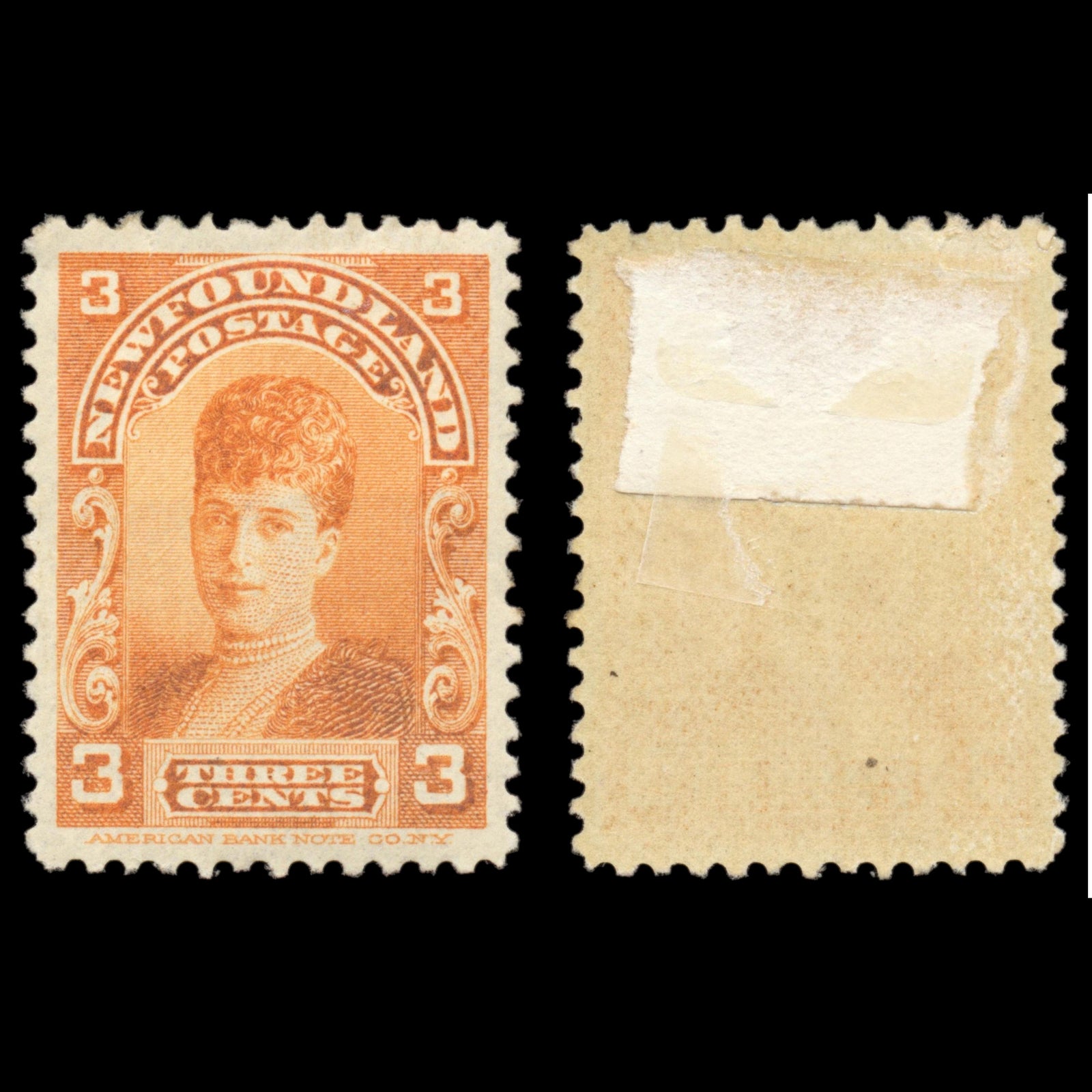 6193 Newfoundland SG88 3c Orange 1898. Sc#83 Mi64a Mint MH. C£32