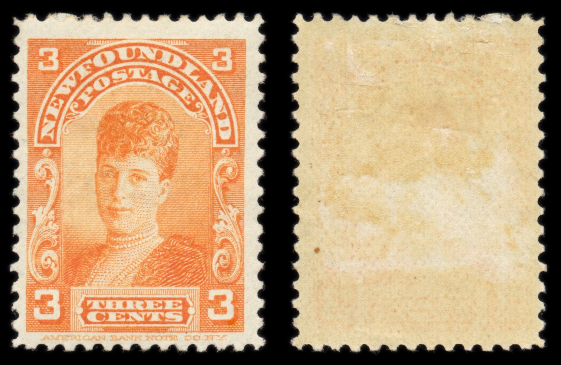 6194 Newfoundland SG88 3c Orange 1898. Sc#83 Mi64a Mint MH. C£32