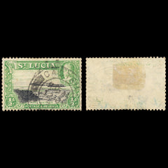 6216 St. Lucia SG113a ½d Black & Green. P13x12 1936. Sc#95a Mi84C Used. C£28, view 2