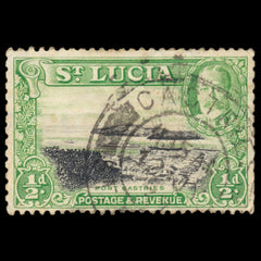 6216 St. Lucia SG113a ½d Black & Green. P13x12 1936. Sc#95a Mi84C Used. C£28, view 3